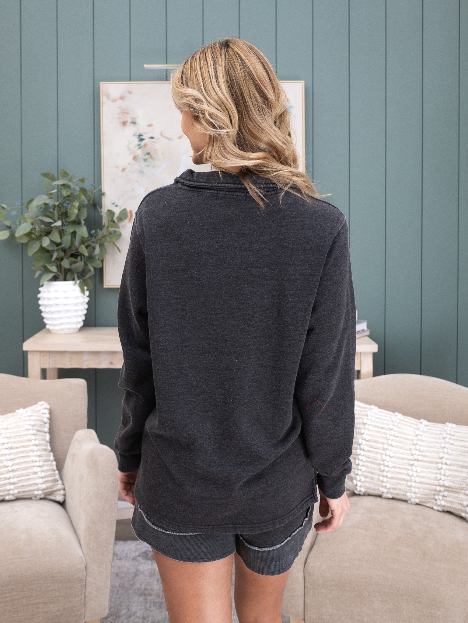 1/4 Zip "Lived - In" Garment Washed Pullover by DD Design | S-5XL