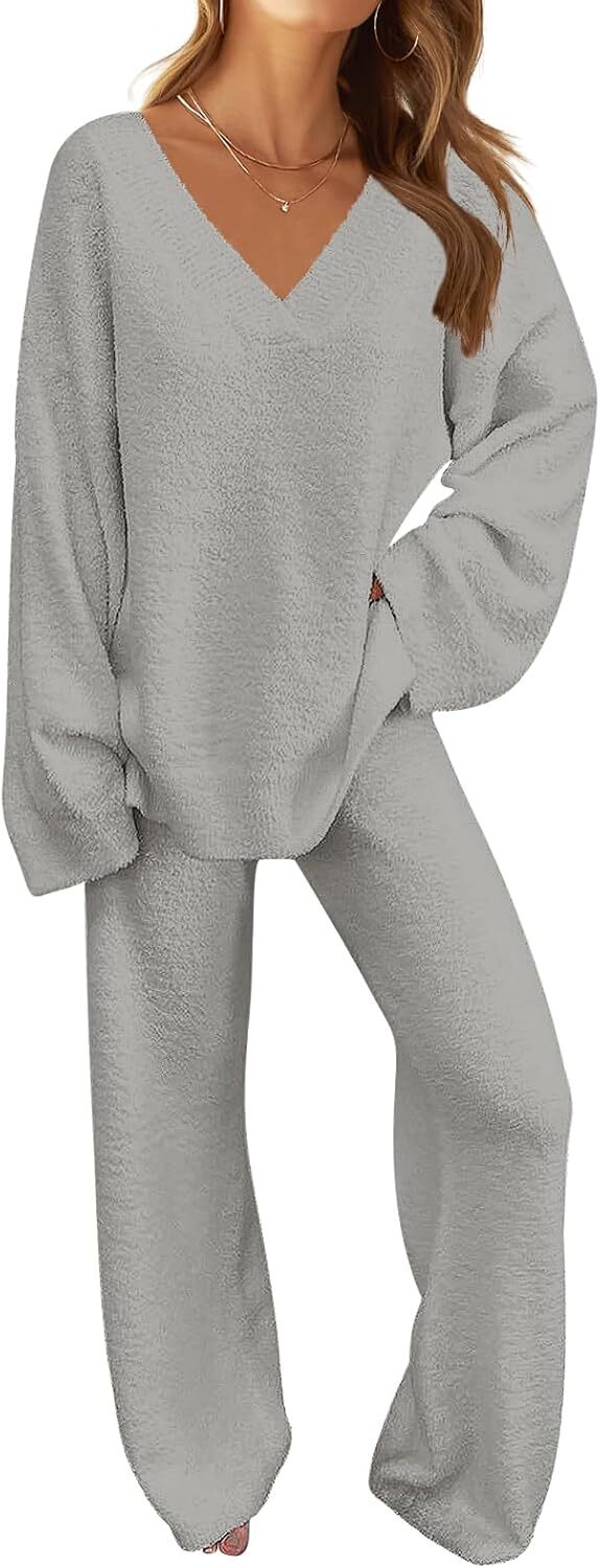 Christmas PromotionWomen's 2 Piece Outfits Fuzzy Fleece Pajama