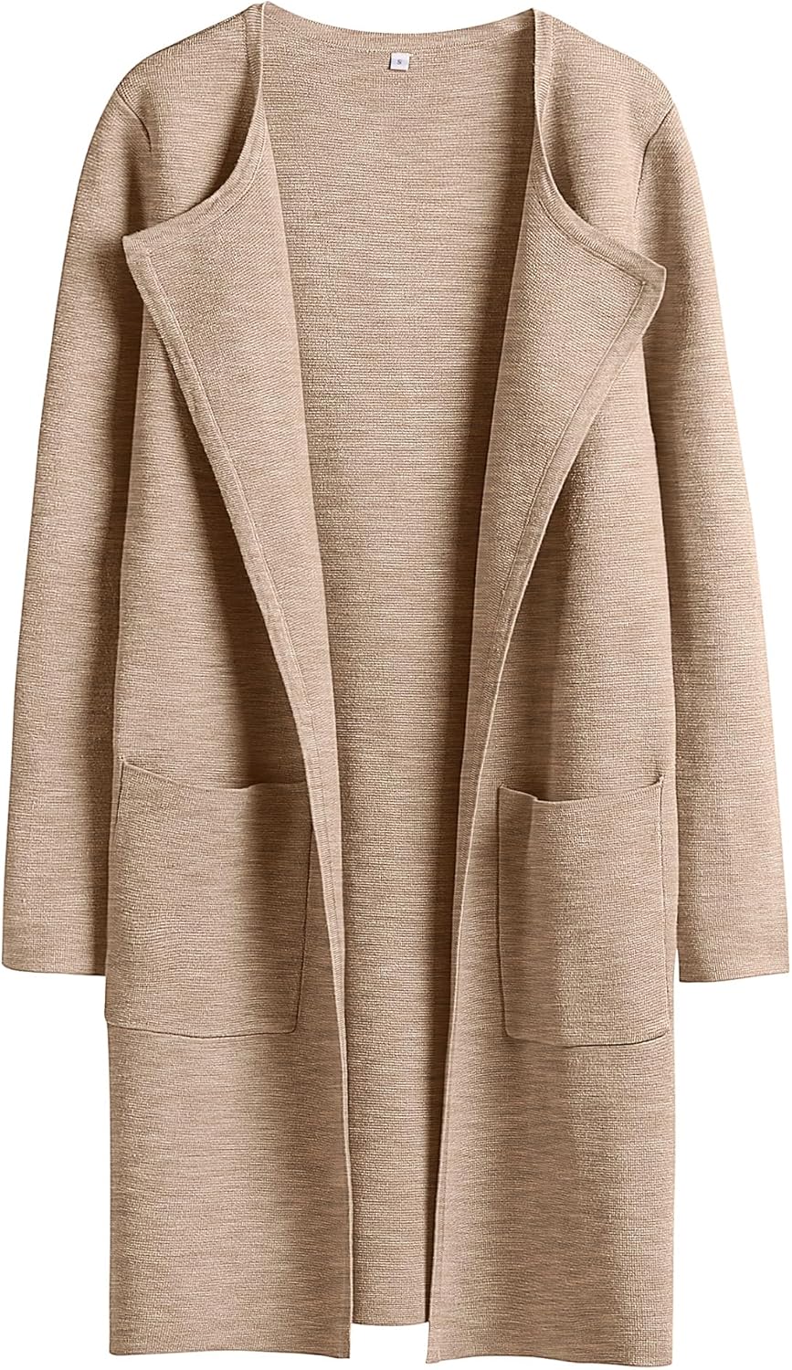 Women's Open Front Knit Lightweight Cardigan Casual Long Coatigan Sweater Lady Jacket Coat 2025 Fall Outerwear