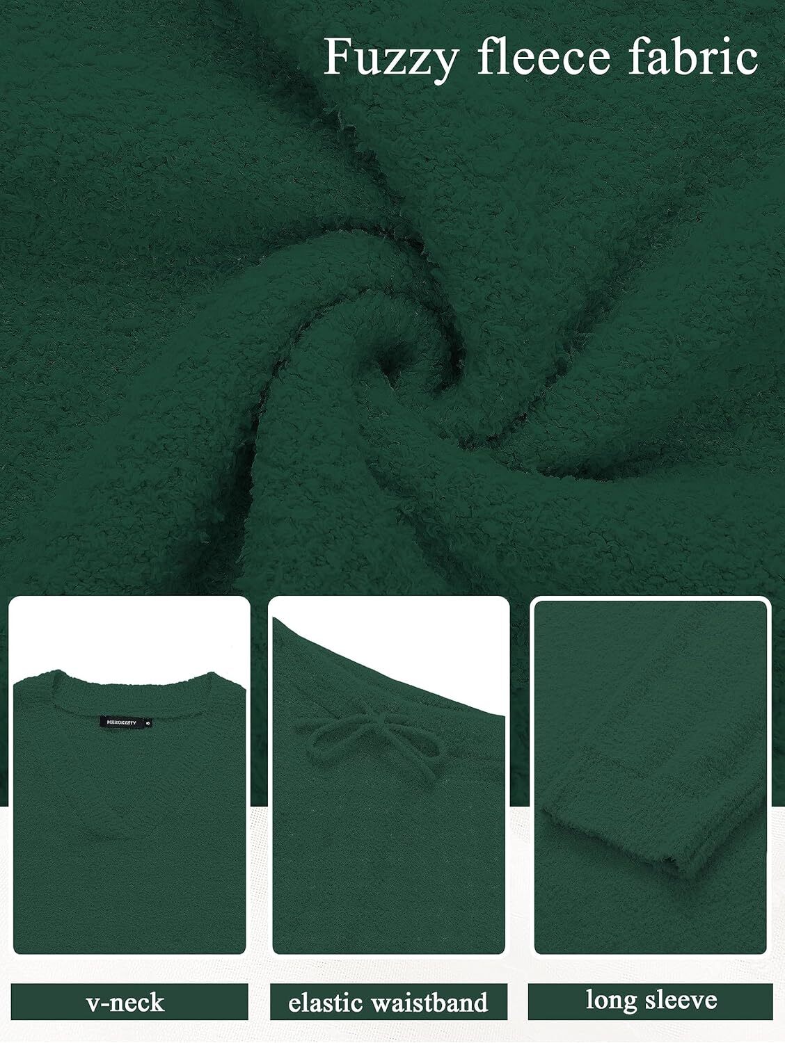 Christmas PromotionWomen's 2 Piece Outfits Fuzzy Fleece Pajama
