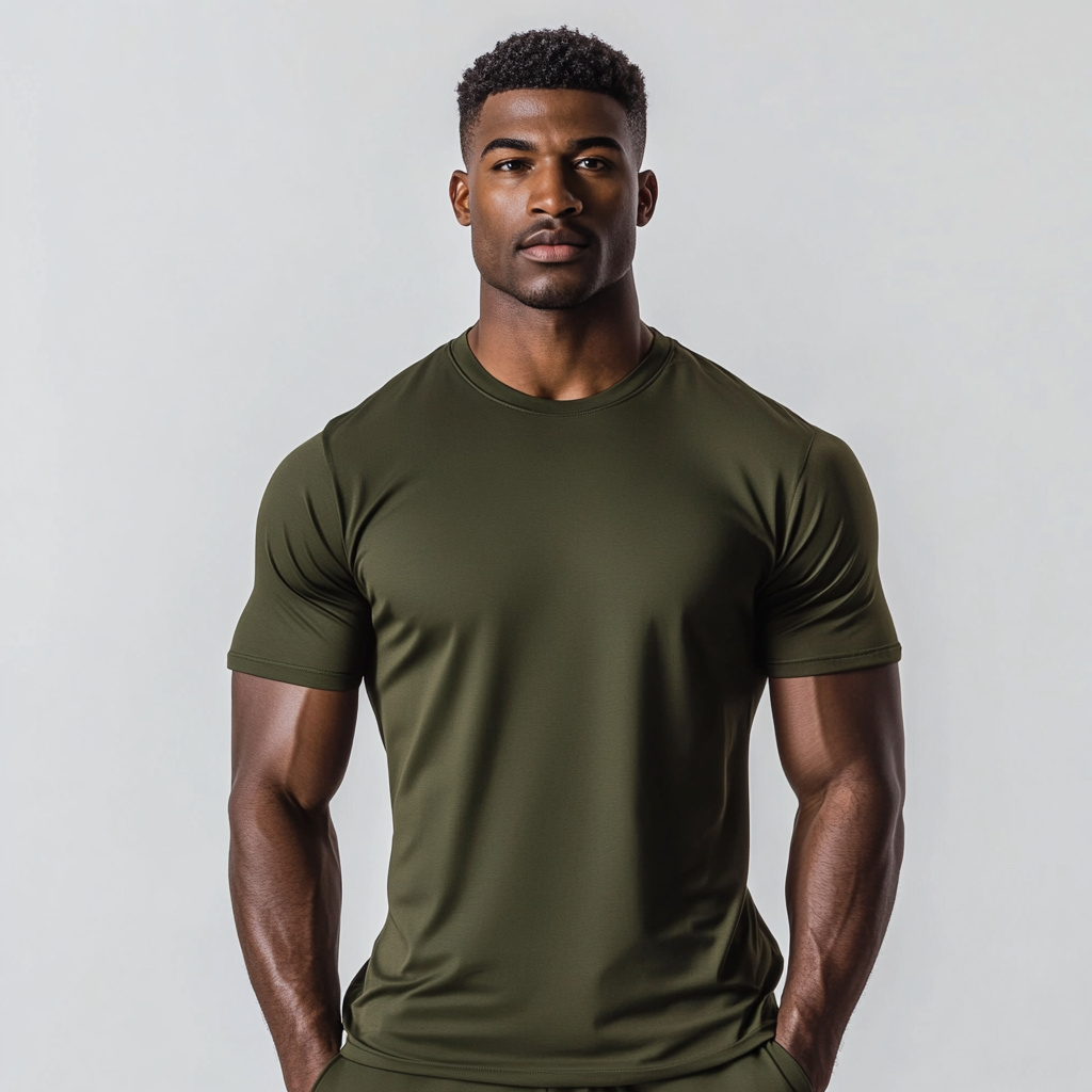 Men's short sleeve crew neck sports T-shirt