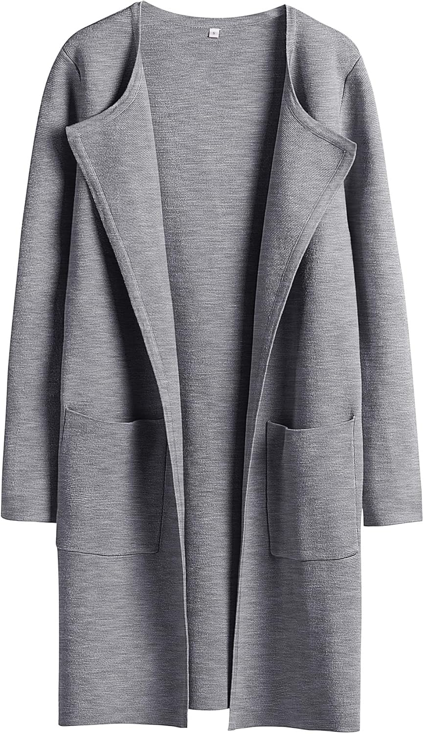 Women's Open Front Knit Lightweight Cardigan Casual Long Coatigan Sweater Lady Jacket Coat 2025 Fall Outerwear