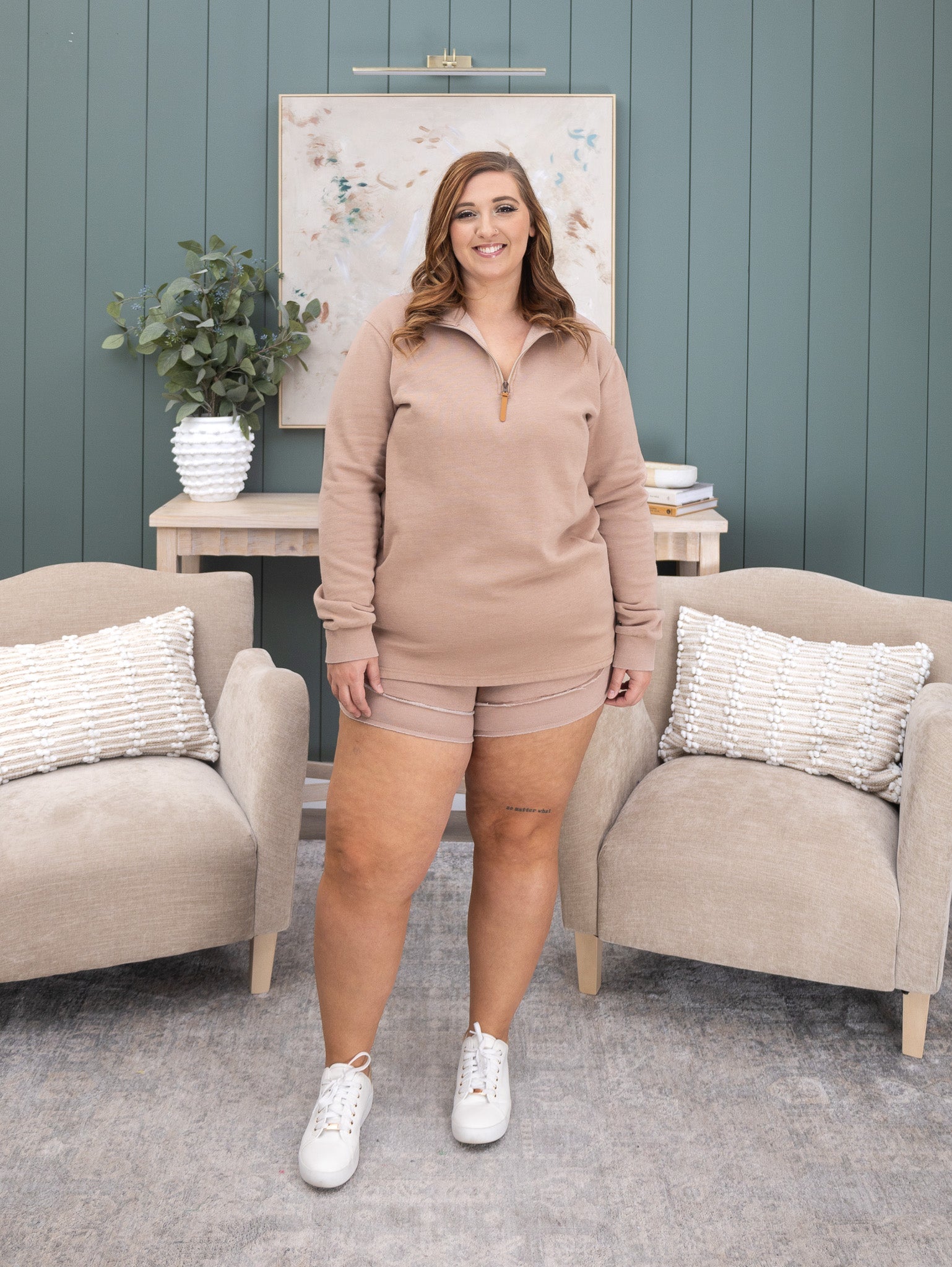 1/4 Zip "Lived - In" Garment Washed Pullover by DD Design | S-5XL