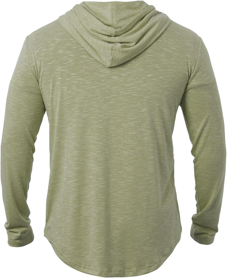 MANSDOUR Men's Athletic Hooded Shirts Long Sleeve Workout Sport Hoodie Casual Running T Shirt Quick Dry Pullover Top