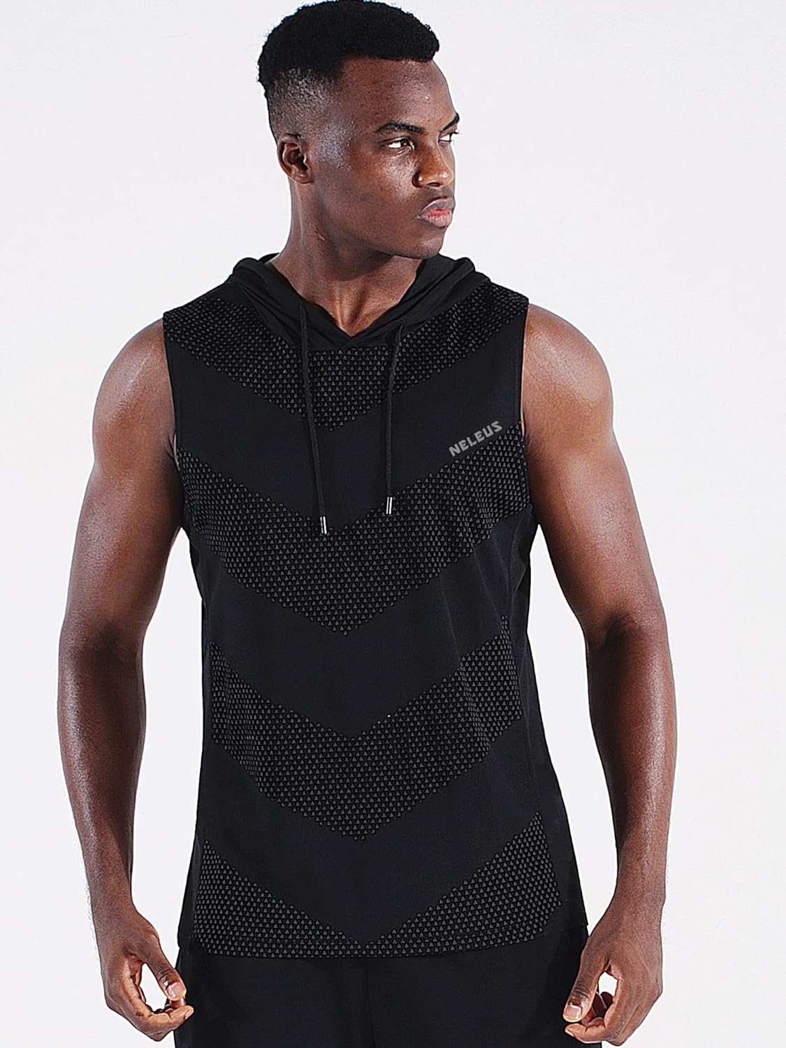 Men's Workout Tank Tops 3 Pack Sleeveless Running Shirts with Hoodie