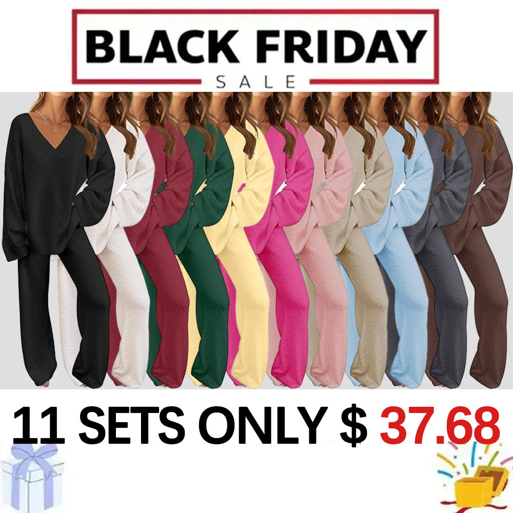 Christmas PromotionWomen's 2 Piece Outfits Fuzzy Fleece Pajama