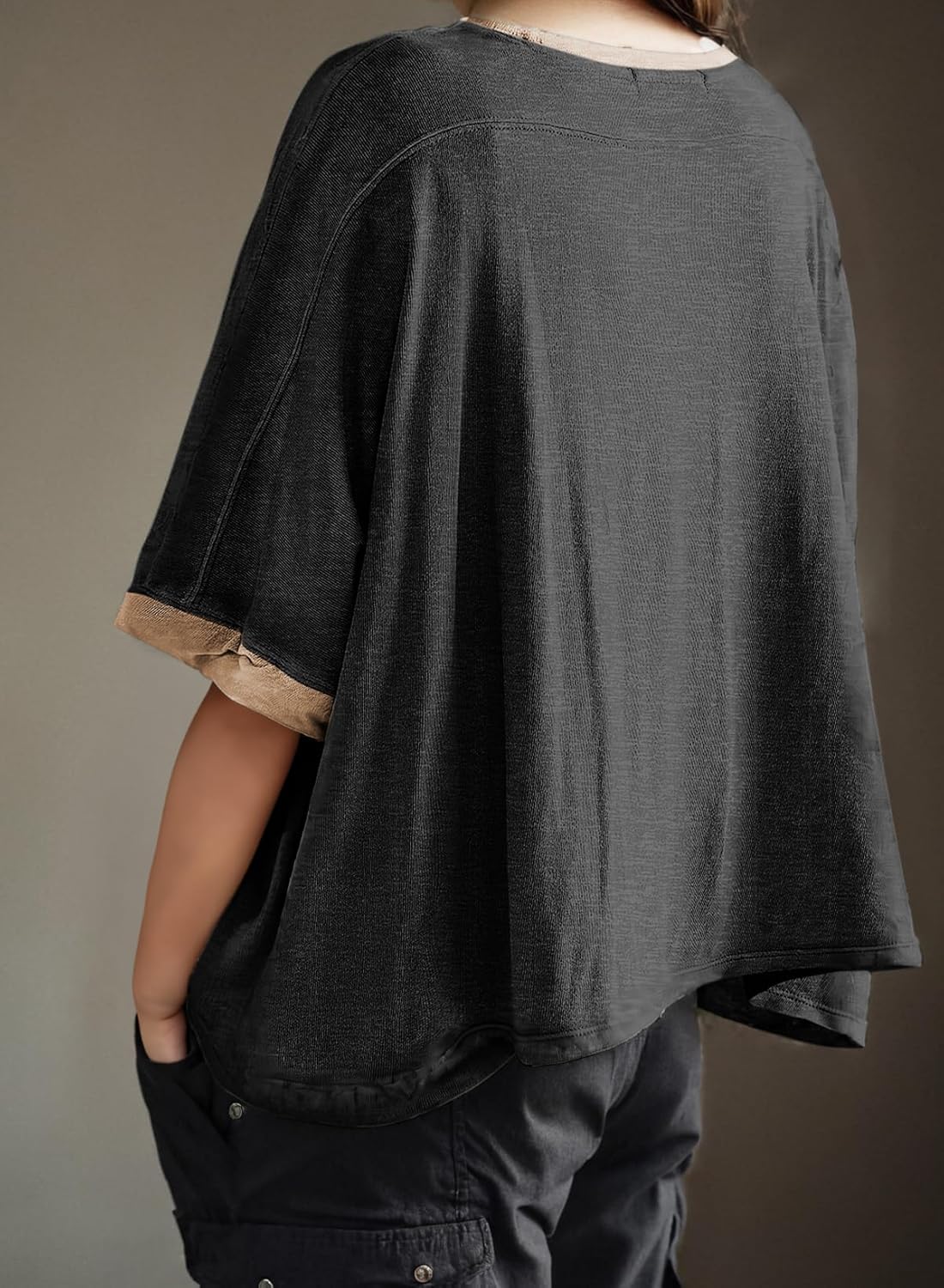 Dokotoo Summer Shirts 2025 Womens Solid T Shirts for Women Loose Oversized Tops Basic Tee