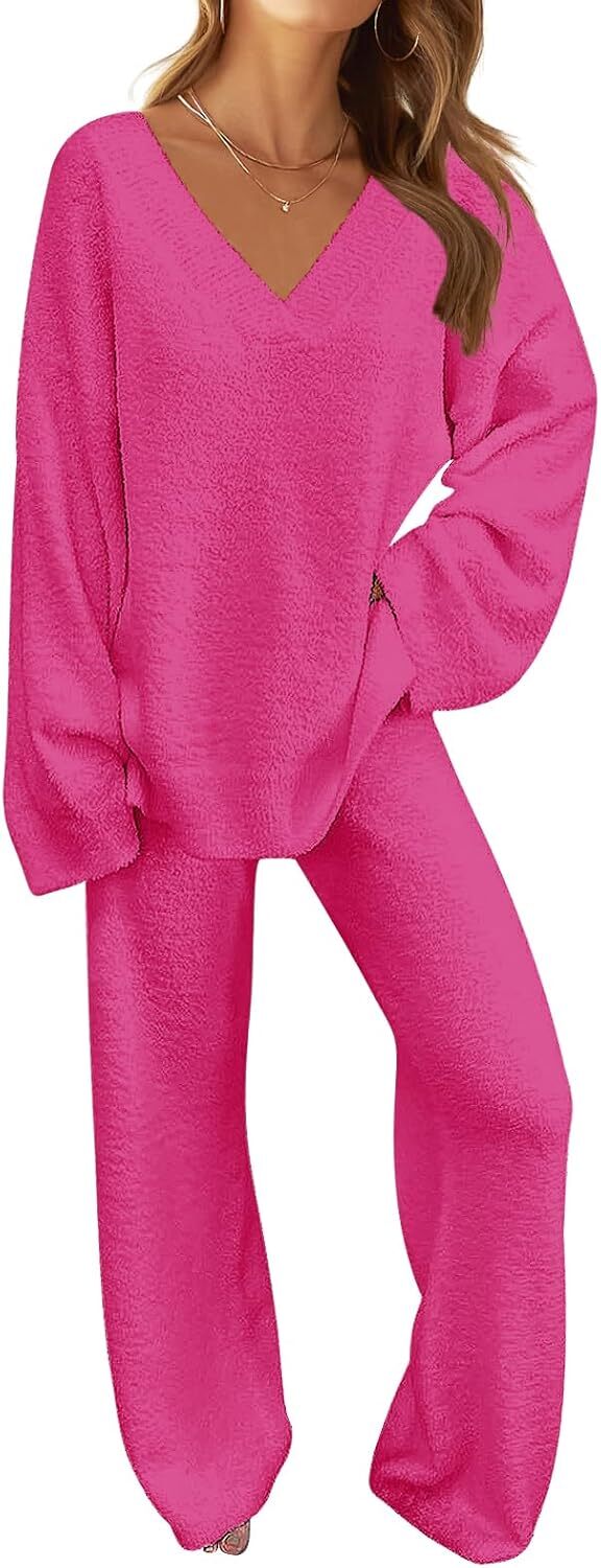 Christmas PromotionWomen's 2 Piece Outfits Fuzzy Fleece Pajama