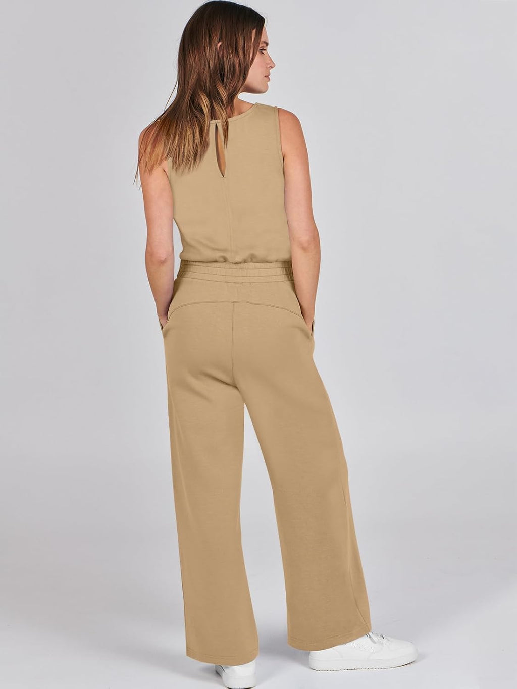 Womens Jumpsuits 2025 Casual Summer Dressy Romper Sleeveless Wide Leg Long Pants Outfits Fashion Travel Clothes