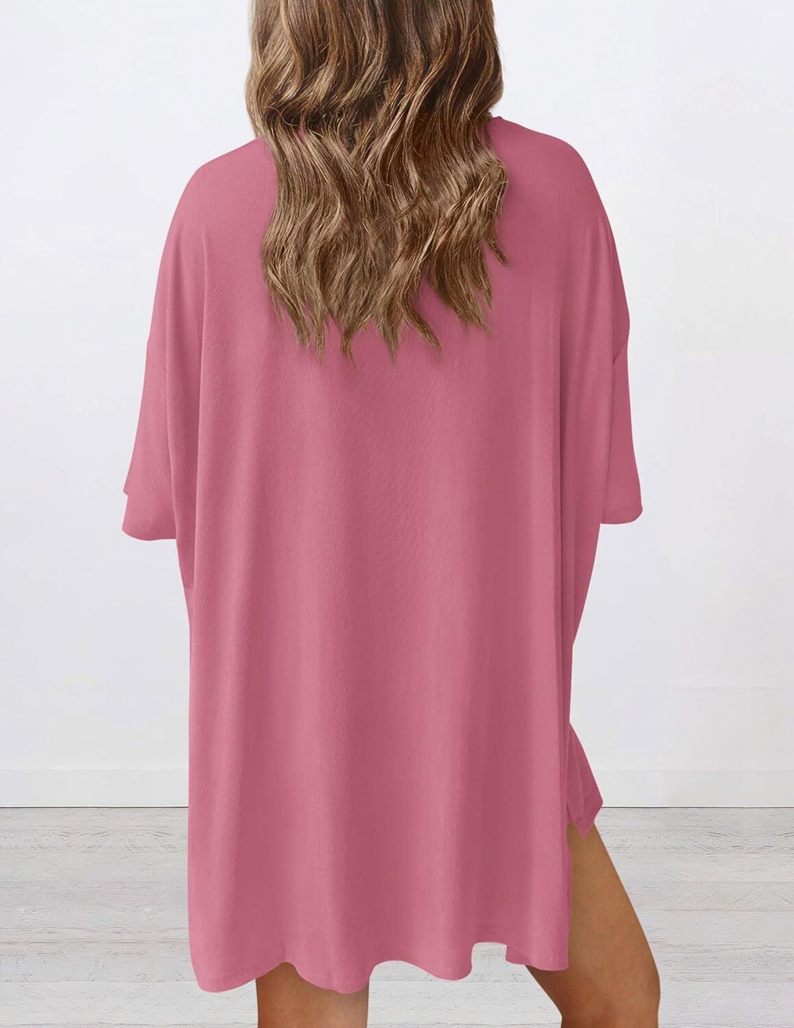 Women's Two Piece Lounge Set Casual Oversized Crewneck Tops and High Waisted Shorts Set