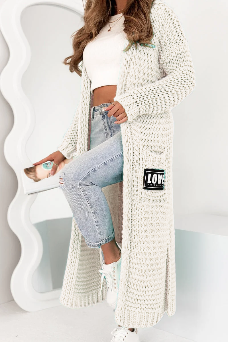 Women's Knitted Casual Long Cardigan