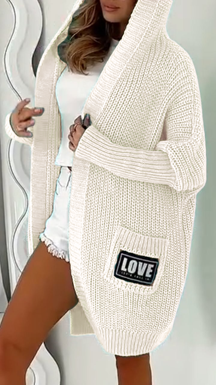 Women's Hooded Knitted Casual Cardigan