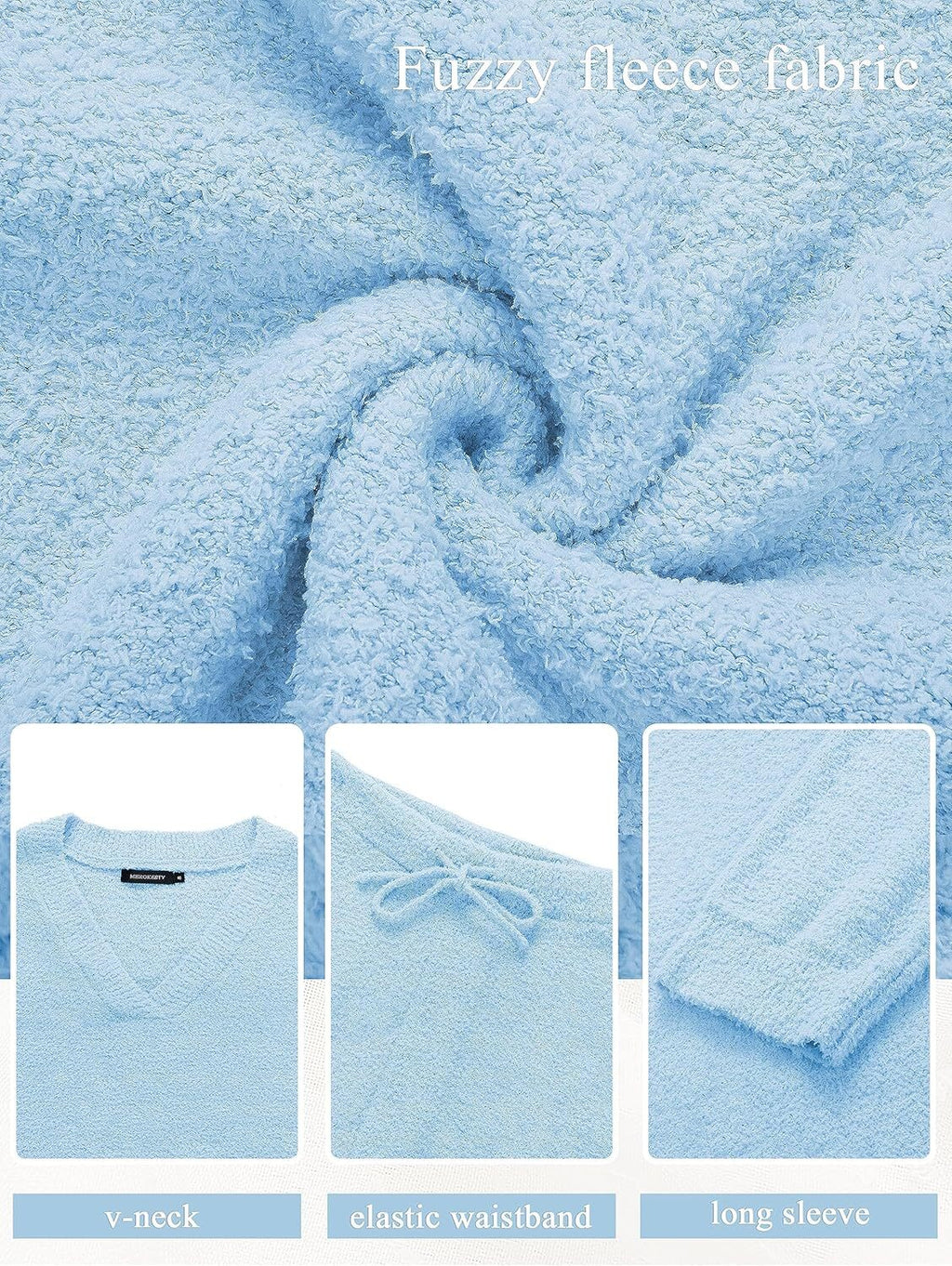 Christmas PromotionWomen's 2 Piece Outfits Fuzzy Fleece Pajama