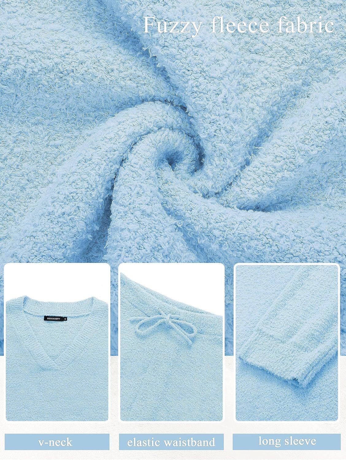 Christmas PromotionWomen's 2 Piece Outfits Fuzzy Fleece Pajama