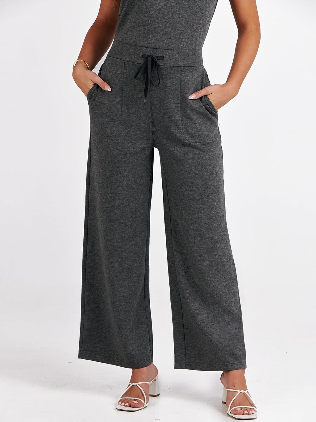 Womens Jumpsuits 2025 Casual Summer Dressy Romper Sleeveless Wide Leg Long Pants Outfits Fashion Travel Clothes
