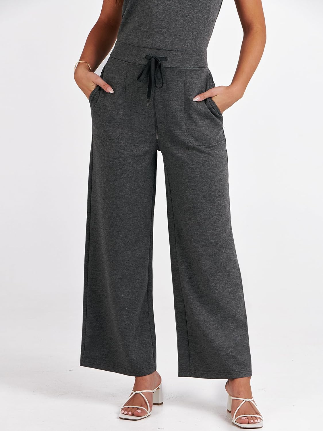 Womens Jumpsuits 2025 Casual Summer Dressy Romper Sleeveless Wide Leg Long Pants Outfits Fashion Travel Clothes