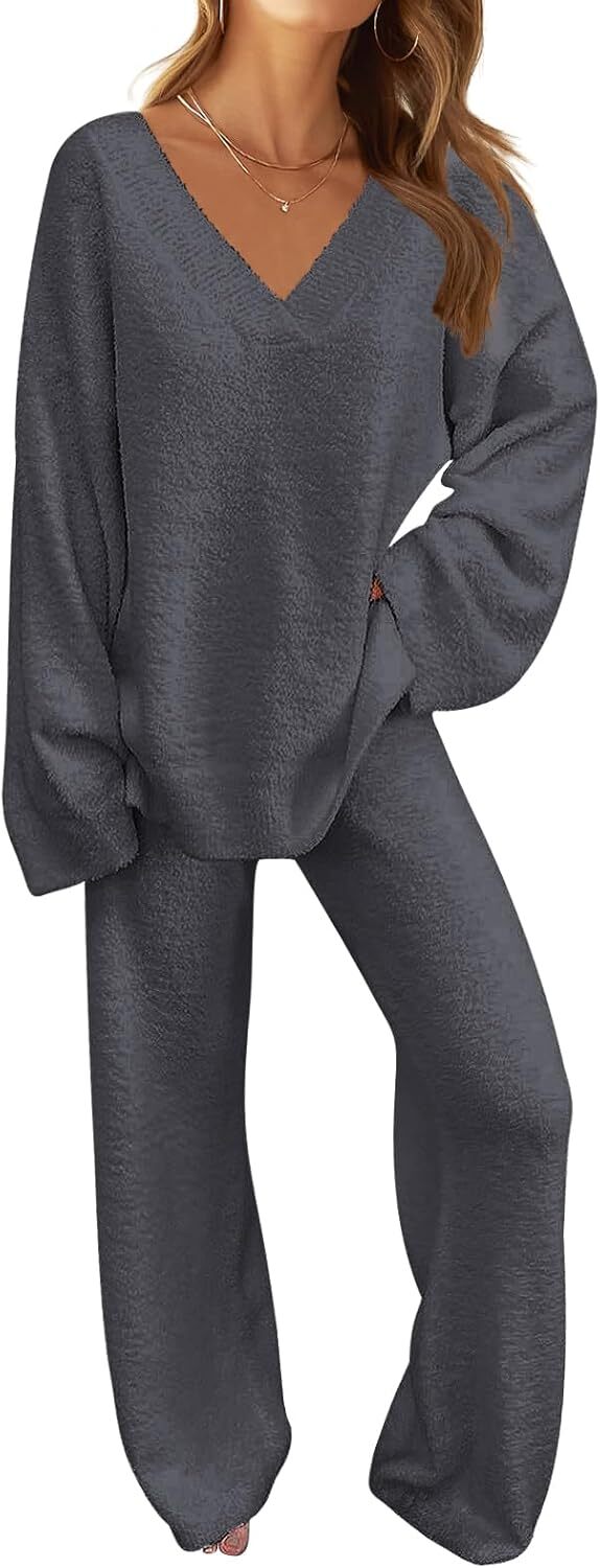 Christmas PromotionWomen's 2 Piece Outfits Fuzzy Fleece Pajama