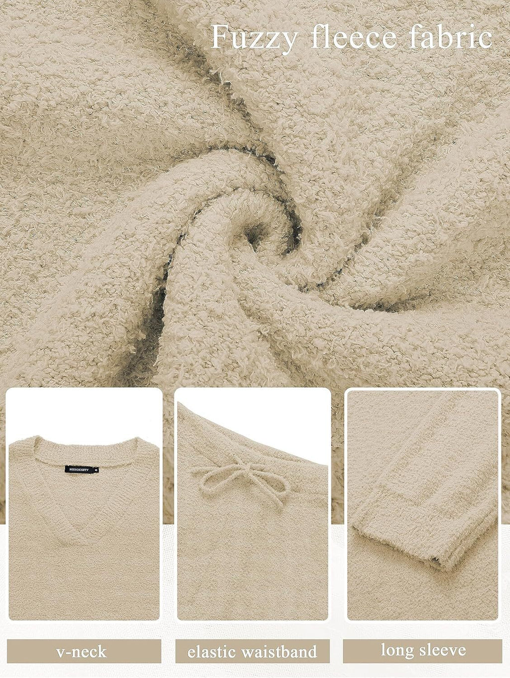 Christmas PromotionWomen's 2 Piece Outfits Fuzzy Fleece Pajama