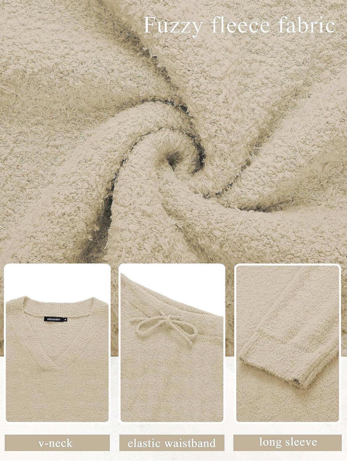 Christmas PromotionWomen's 2 Piece Outfits Fuzzy Fleece Pajama