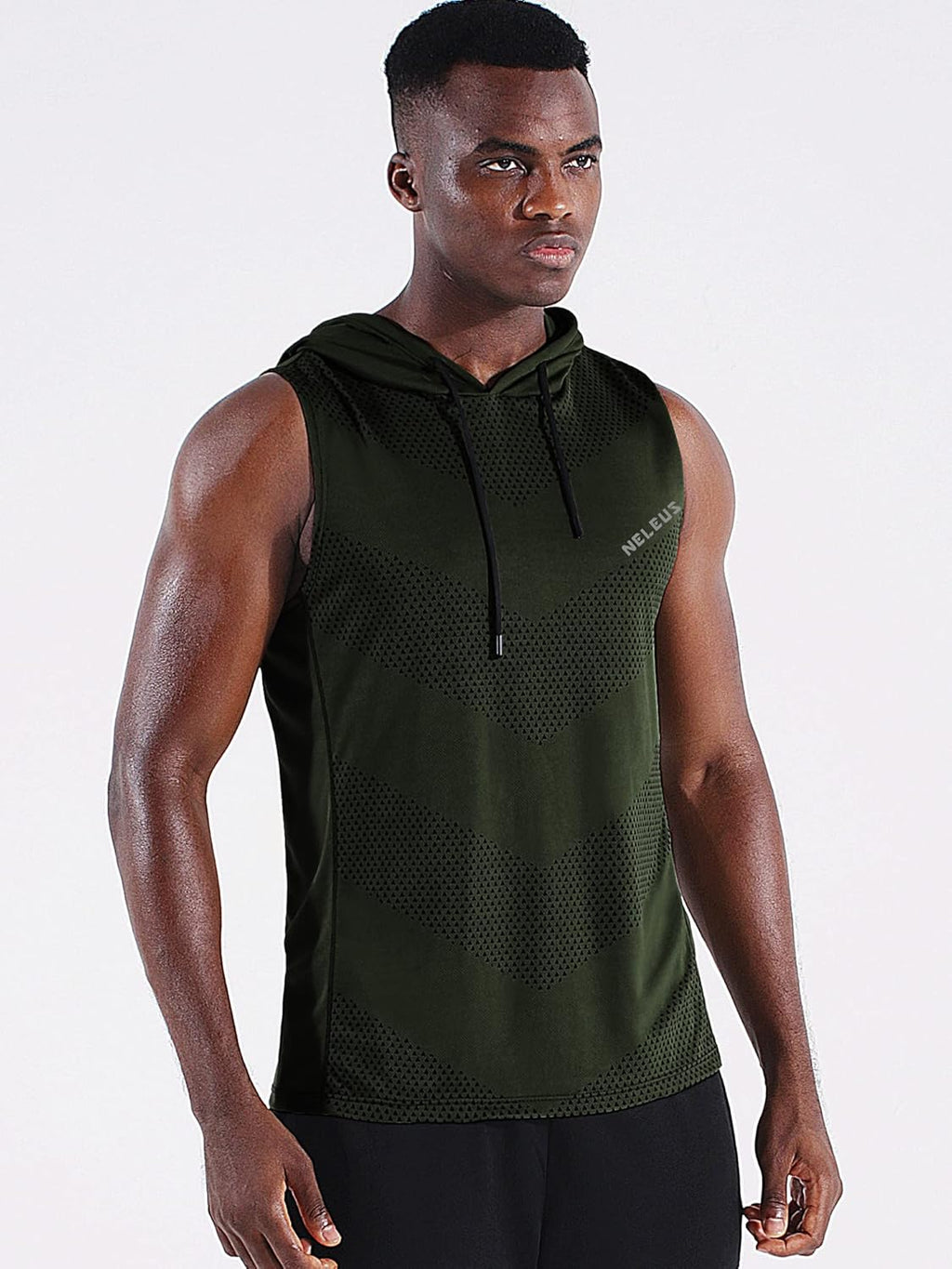 Men's Workout Tank Tops 3 Pack Sleeveless Running Shirts with Hoodie