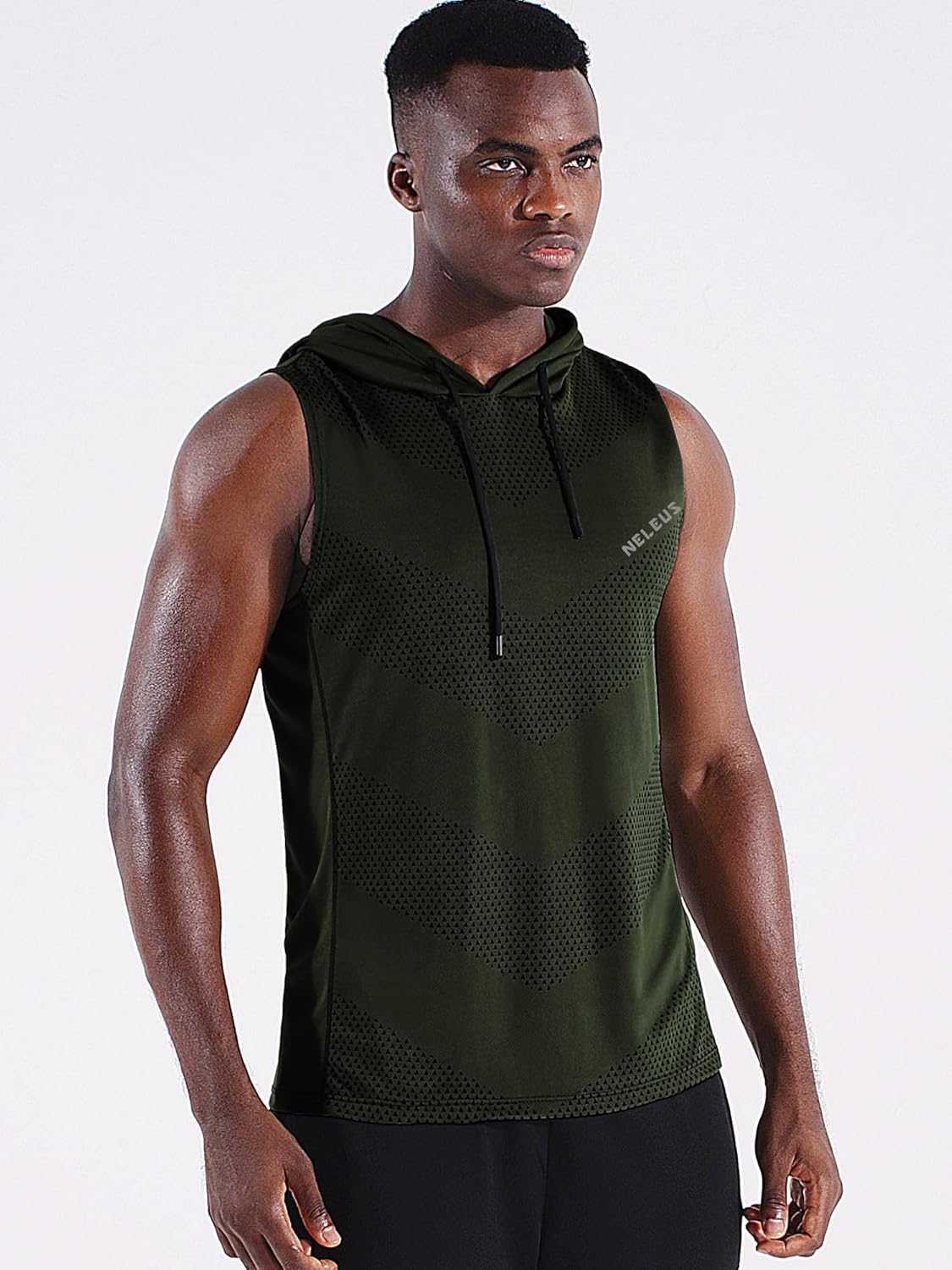 Men's Workout Tank Tops 3 Pack Sleeveless Running Shirts with Hoodie