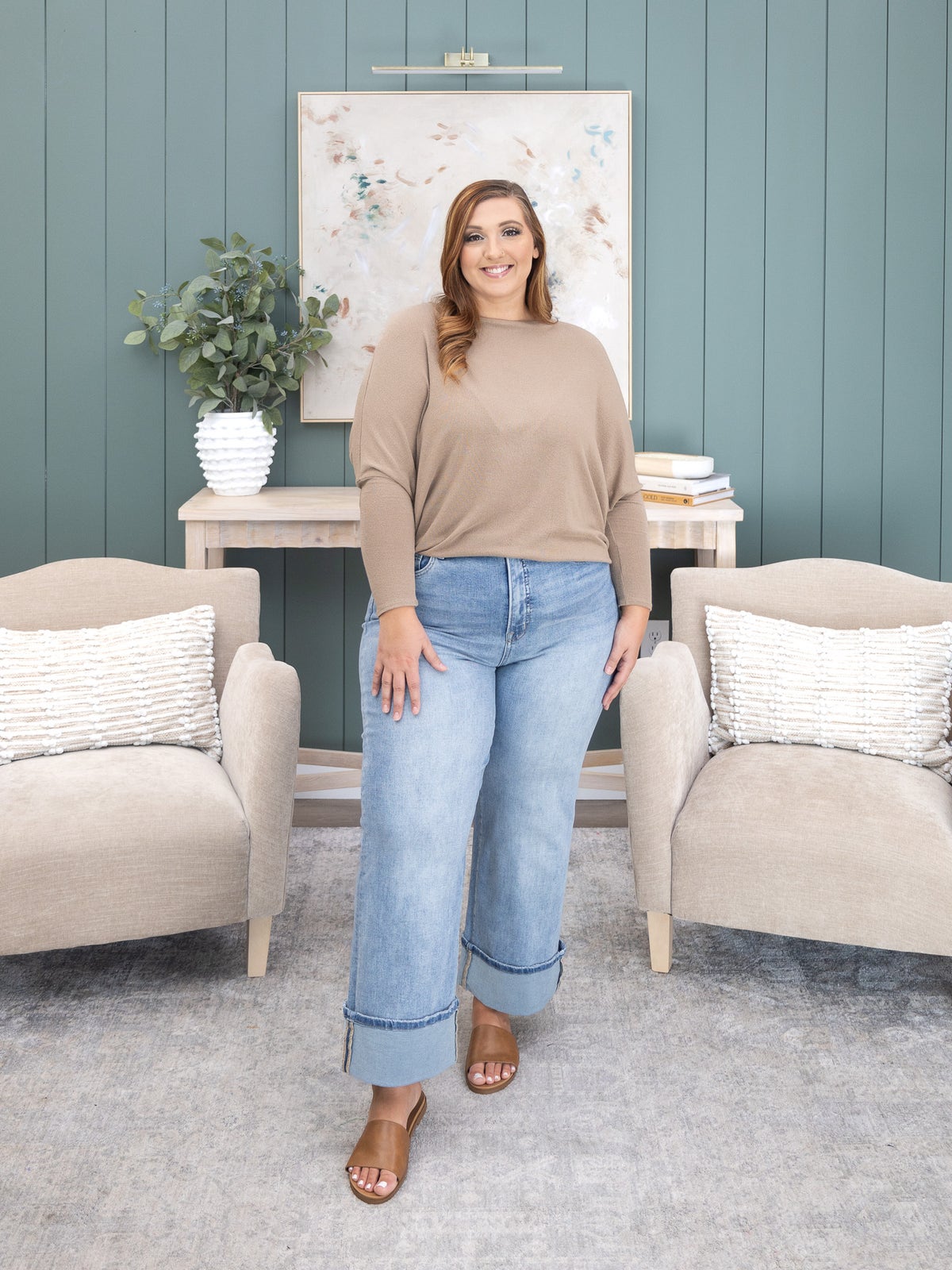 Charlotte Avery "Dreamy Knit" Boatneck Dolman Top | S - 3XL