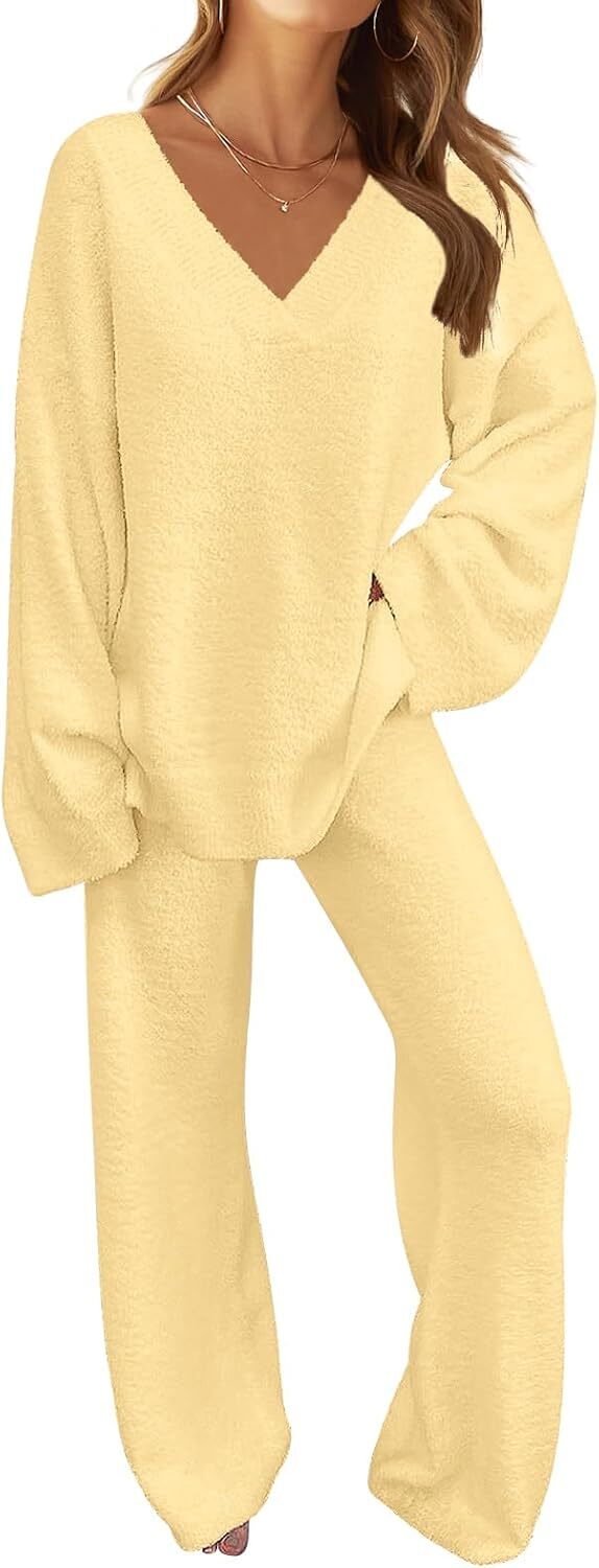 Christmas PromotionWomen's 2 Piece Outfits Fuzzy Fleece Pajama