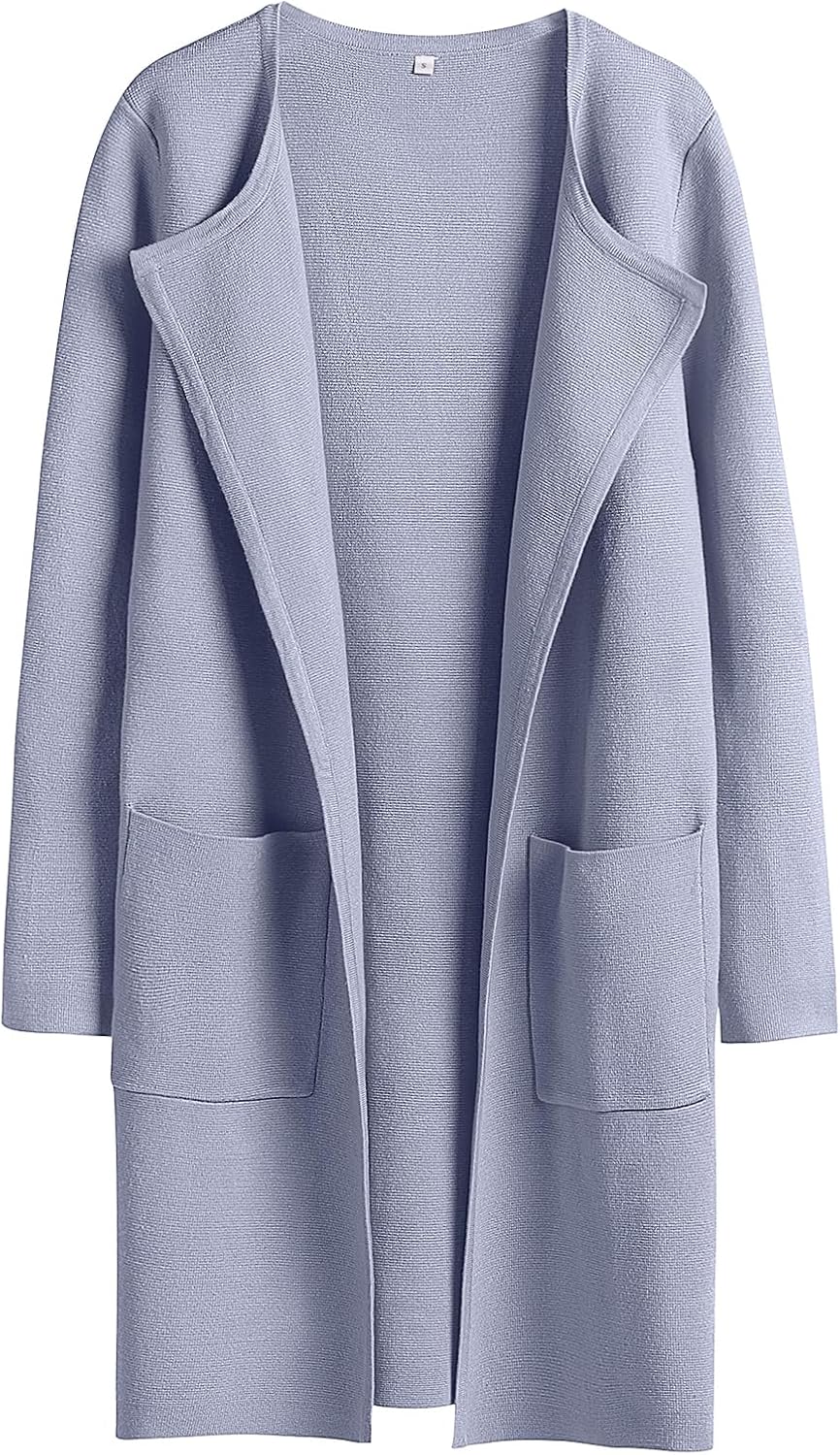 Women's Open Front Knit Lightweight Cardigan Casual Long Coatigan Sweater Lady Jacket Coat 2025 Fall Outerwear