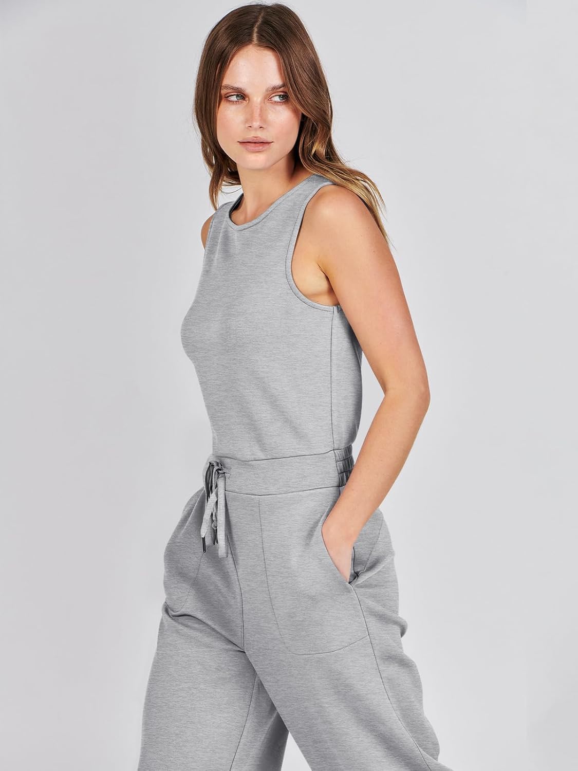 Womens Jumpsuits 2025 Casual Summer Dressy Romper Sleeveless Wide Leg Long Pants Outfits Fashion Travel Clothes