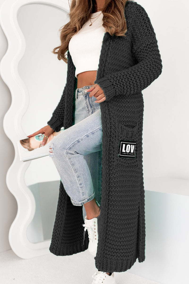Women's Knitted Casual Long Cardigan