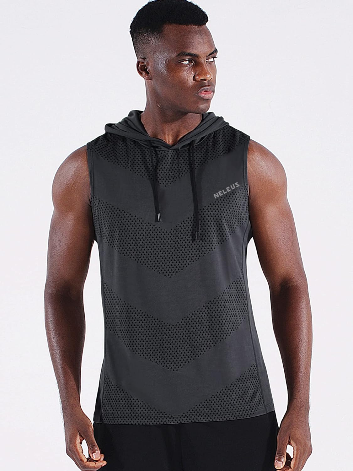 Men's Workout Tank Tops 3 Pack Sleeveless Running Shirts with Hoodie