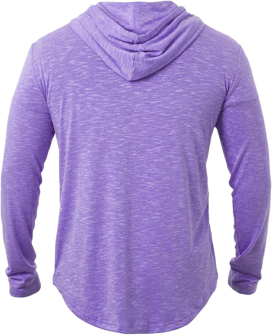 MANSDOUR Men's Athletic Hooded Shirts Long Sleeve Workout Sport Hoodie Casual Running T Shirt Quick Dry Pullover Top