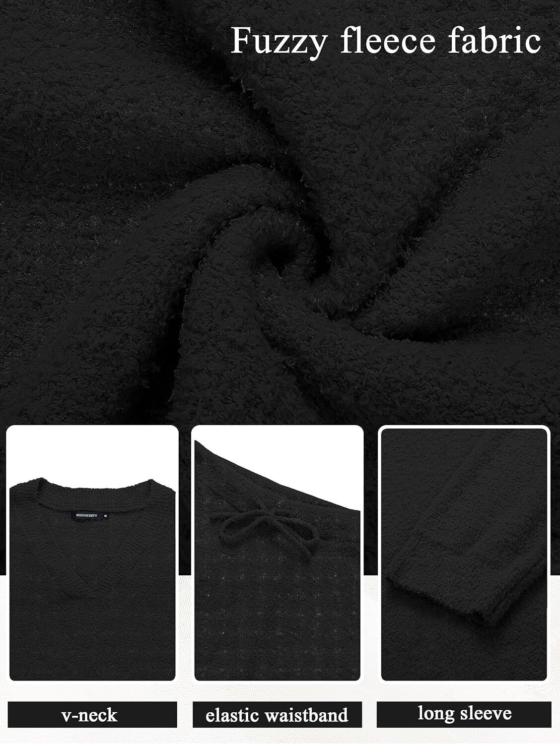 Christmas PromotionWomen's 2 Piece Outfits Fuzzy Fleece Pajama