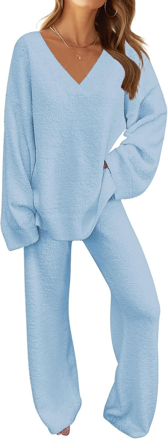 Christmas PromotionWomen's 2 Piece Outfits Fuzzy Fleece Pajama