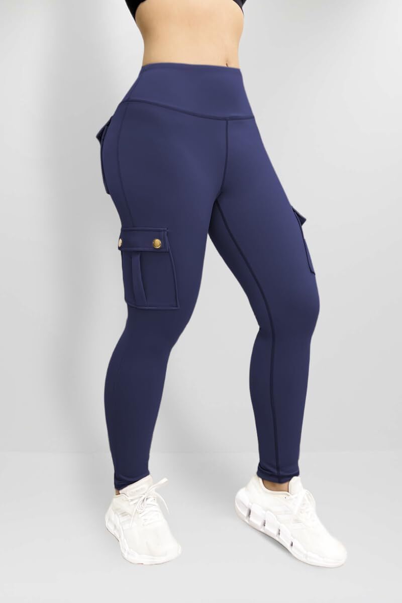 Cargo Leggings with Pockets for Women, Gym Workout Scrunch Butt Lifting Tummy Control High Waisted Womens Yoga Pants