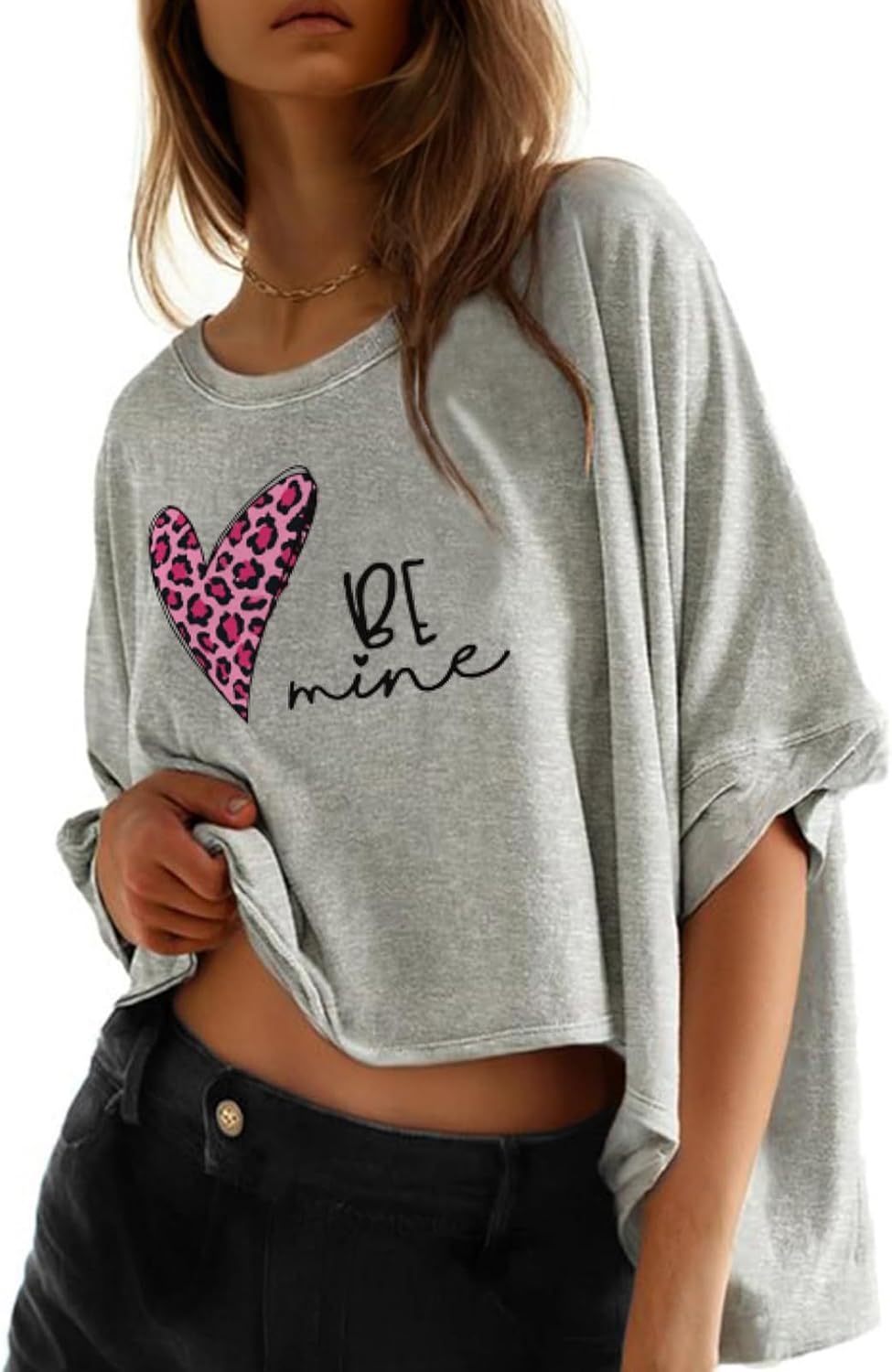 Dokotoo Summer Shirts 2025 Womens Solid T Shirts for Women Loose Oversized Tops Basic Tee