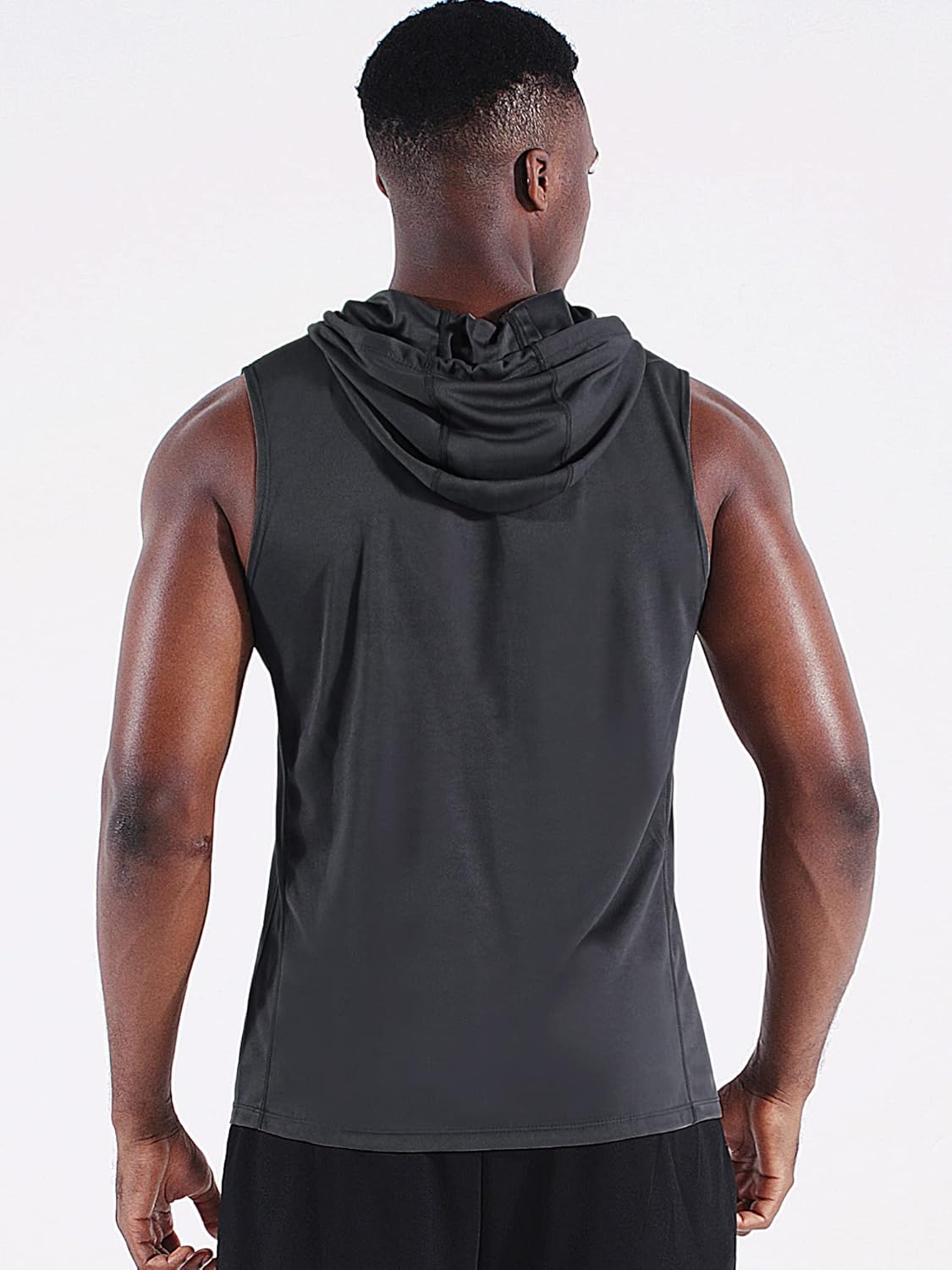 Men's Workout Tank Tops 3 Pack Sleeveless Running Shirts with Hoodie