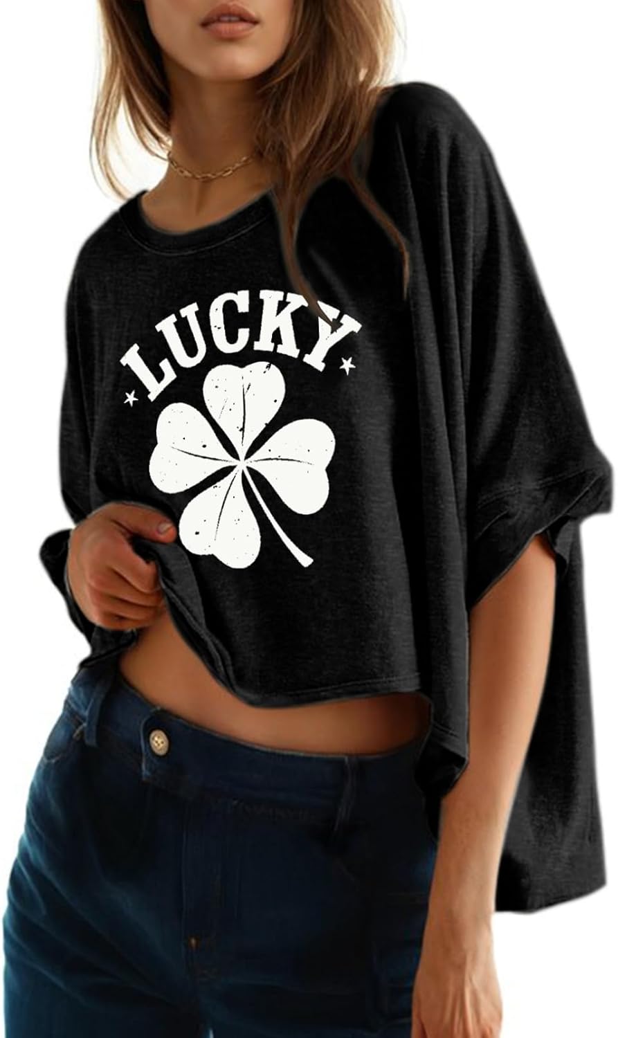 Dokotoo Summer Shirts 2025 Womens Solid T Shirts for Women Loose Oversized Tops Basic Tee