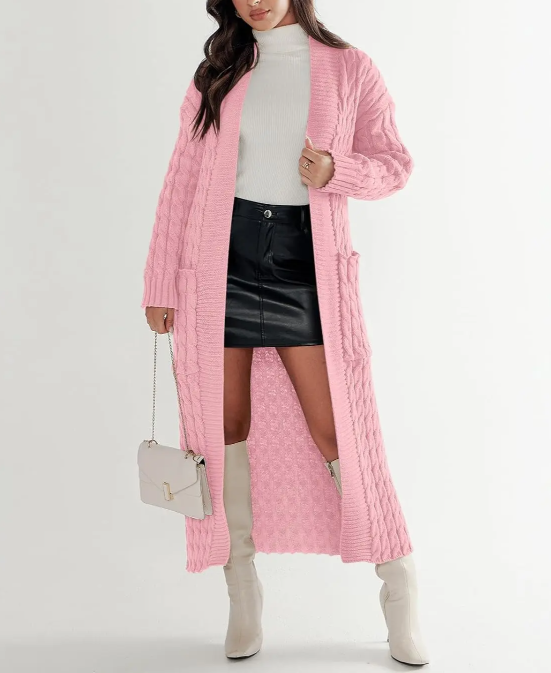 Women's Long Cardigan 2024 Oversized Coat Long Sleeve Open Cardigan Knitted Extra Long Coat Autumn Fashion Jacket Clothes