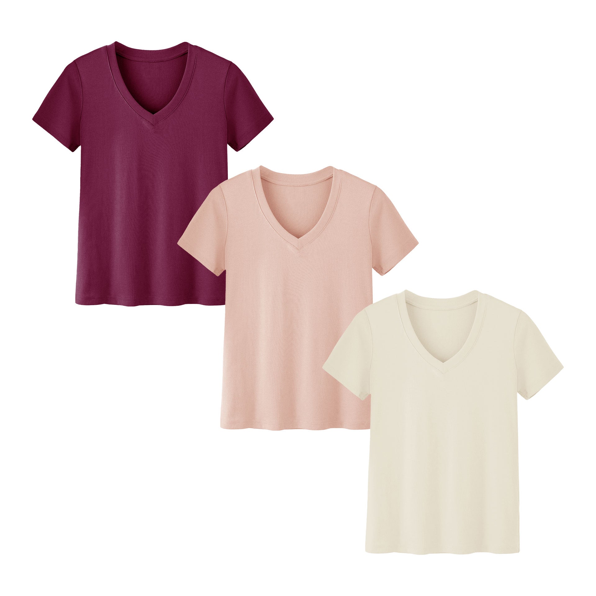 Womens 10 Pack T-Shirts Basic Short Sleeve V Neck Tops - Plus Size Fashion Loose Fit Lightweight Casual Summer Clothes Lady Comfort