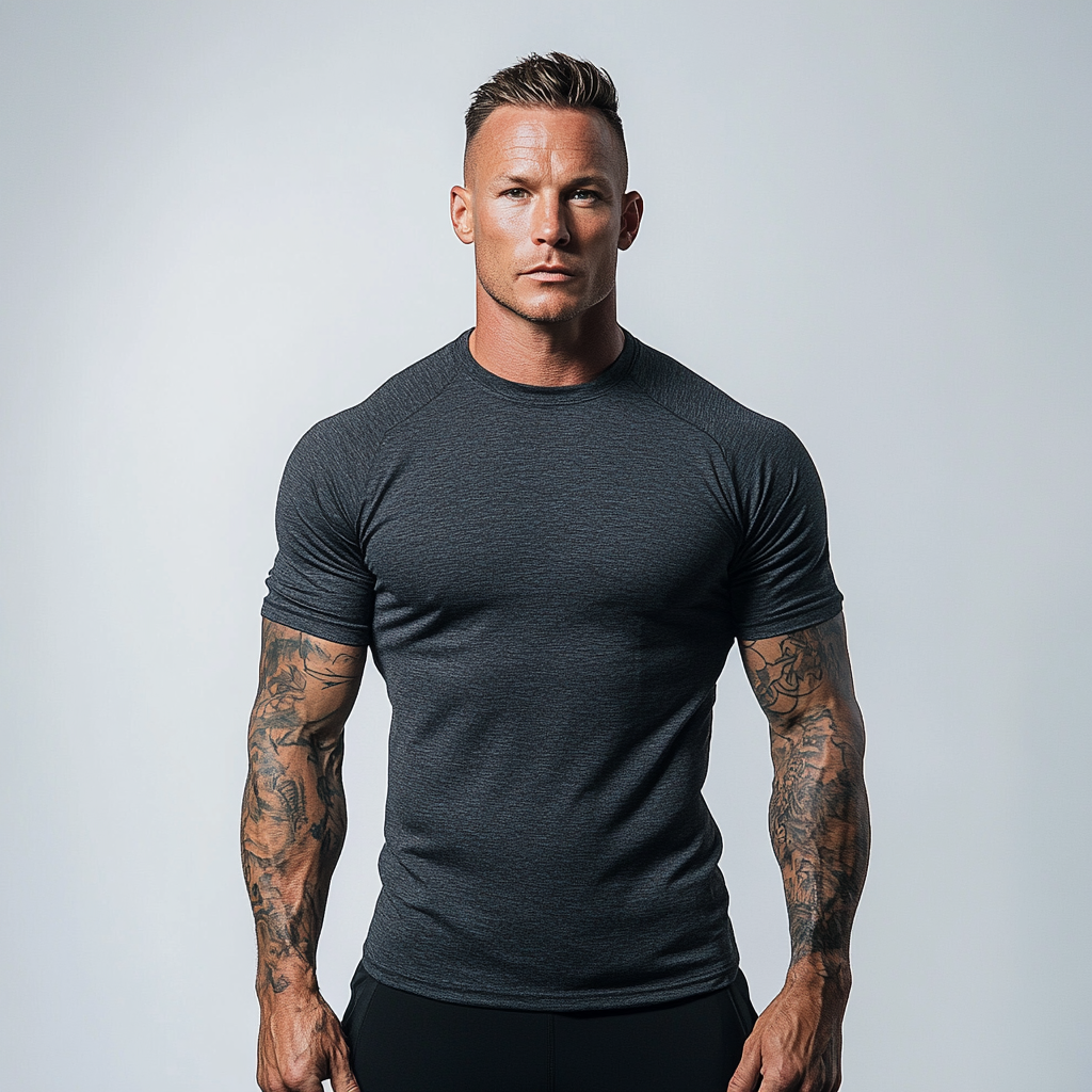 Men's short sleeve crew neck sports T-shirt